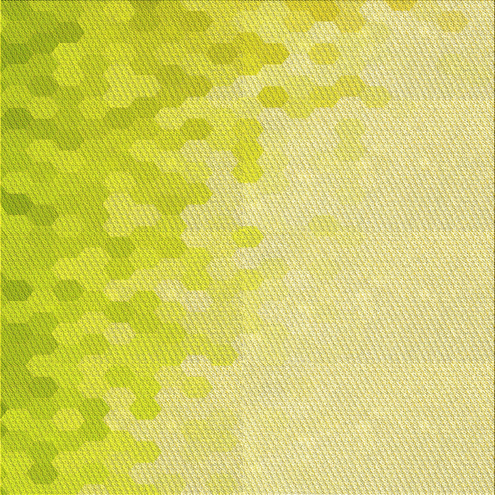 Round Patterned Golden Brown Yellow Rug, pat2074yw