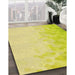 Machine Washable Transitional Golden Brown Yellow Rug in a Family Room, wshpat2074yw