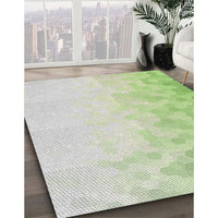 Patterned Green Novelty Rug, pat2074