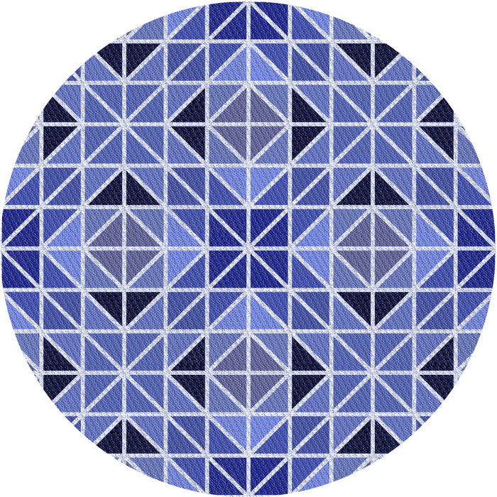 Square Patterned Jeans Blue Rug, pat2075blu