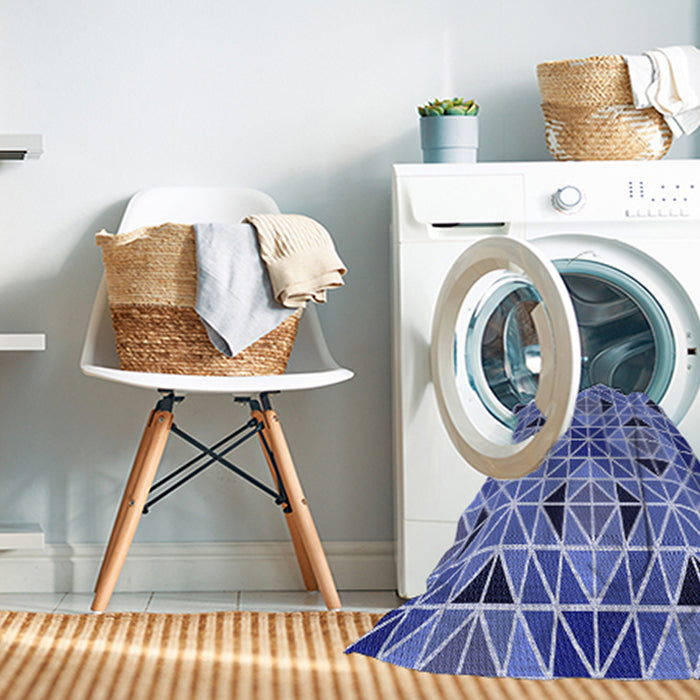 Machine Washable Transitional Jeans Blue Rug in a Washing Machine, wshpat2075blu
