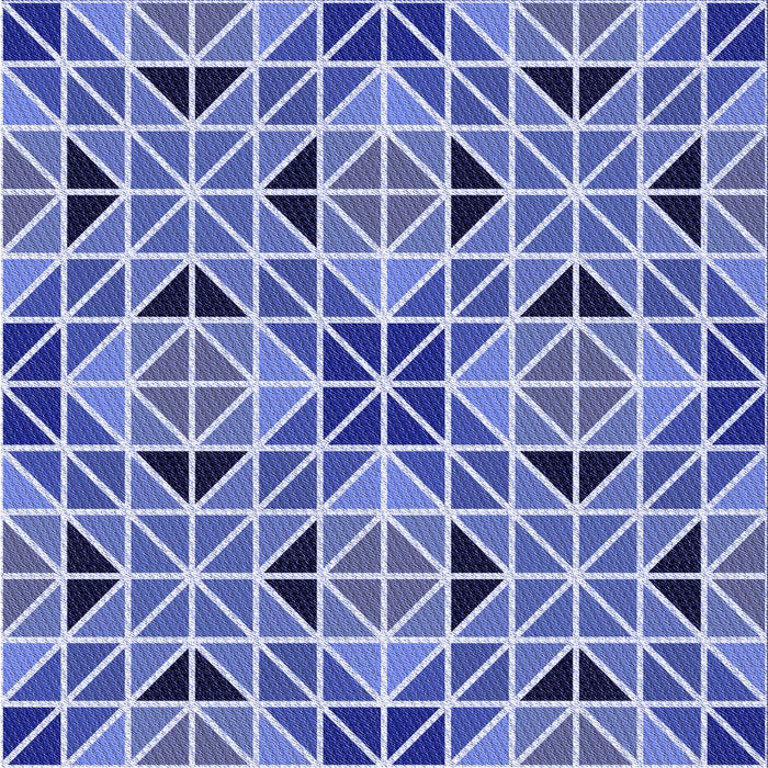 Round Patterned Jeans Blue Rug, pat2075blu