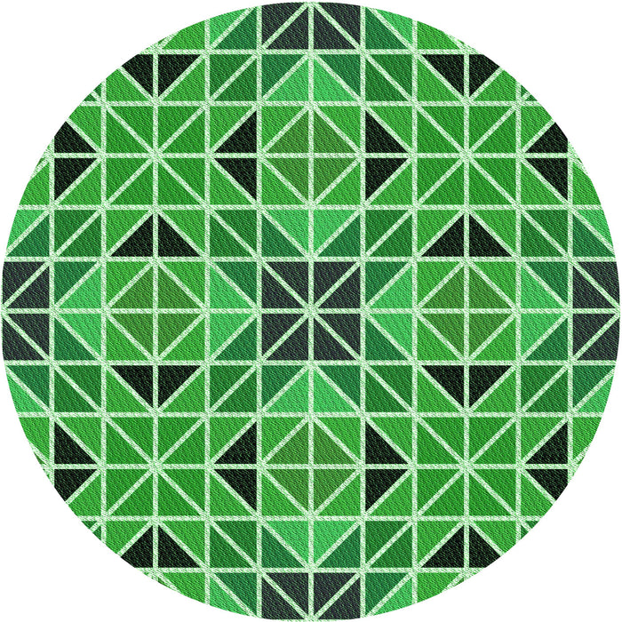 Square Patterned Green Rug, pat2075grn
