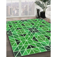 Patterned Green Rug, pat2075grn