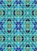 Patterned Dark Cyan Green Rug, pat2075lblu