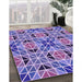 Machine Washable Transitional Amethyst Purple Rug in a Family Room, wshpat2075pur