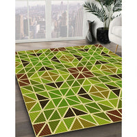 Patterned Green Rug, pat2075yw