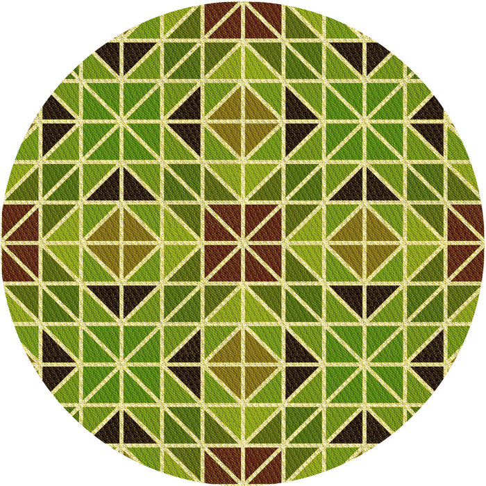 Square Machine Washable Transitional Green Rug in a Living Room, wshpat2075yw