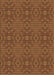 Patterned Red Brown Rug, pat2076brn