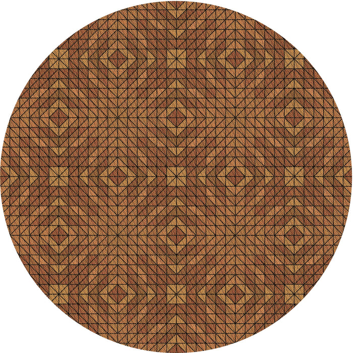 Square Patterned Red Brown Rug, pat2076brn