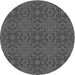 Square Machine Washable Transitional Dark Gray Black Rug in a Living Room, wshpat2076gry