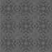 Round Patterned Dark Gray Black Rug, pat2076gry