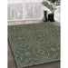 Machine Washable Transitional Khaki Green Rug in a Family Room, wshpat2076lblu