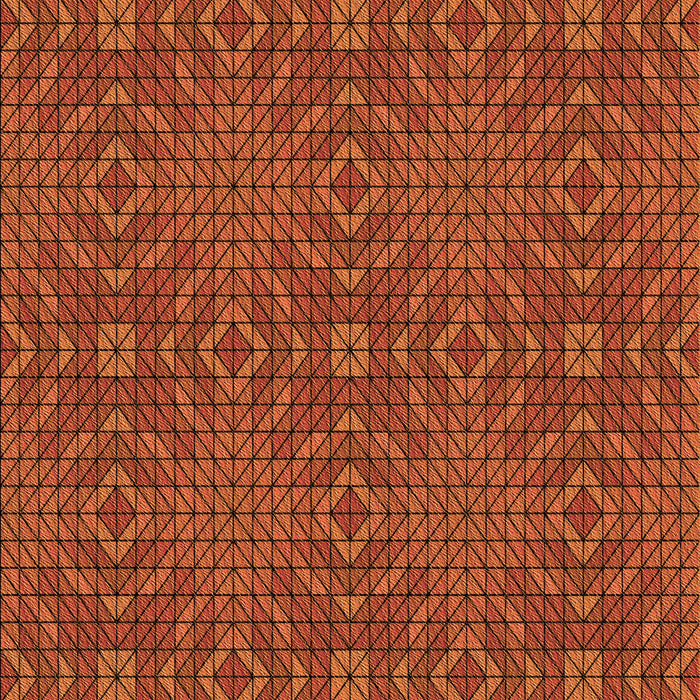 Patterned Orange Red Orange Rug, pat2076org