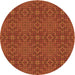 Square Machine Washable Transitional Orange Red Orange Rug in a Living Room, wshpat2076org