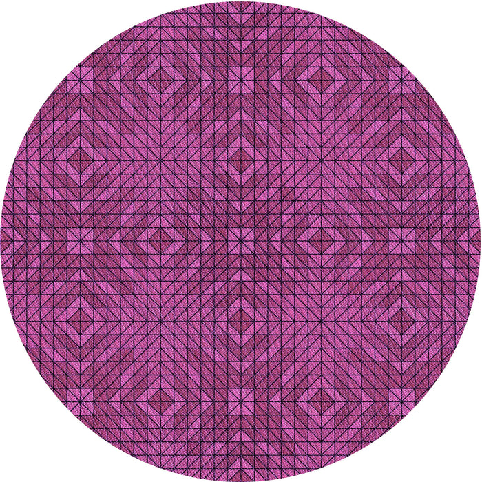 Square Patterned Burnt Pink Rug, pat2076pur