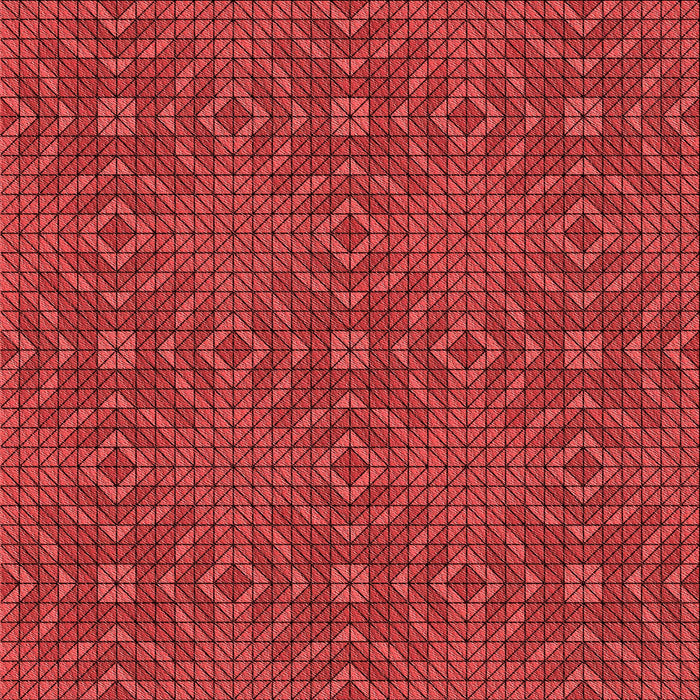 Round Patterned Red Rug, pat2076rd