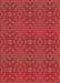 Machine Washable Transitional Red Rug, wshpat2076rd