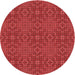 Square Machine Washable Transitional Red Rug in a Living Room, wshpat2076rd