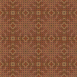Square Patterned Orange Novelty Rug, pat2076
