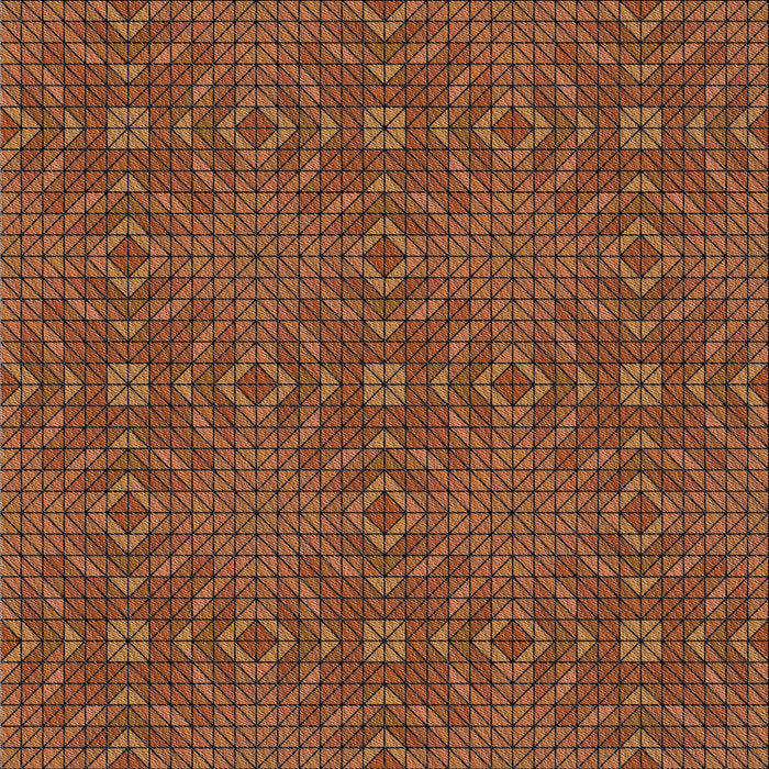 Square Patterned Orange Novelty Rug, pat2076