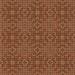 Square Patterned Orange Novelty Rug, pat2076