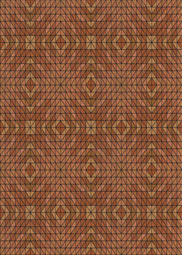 Patterned Orange Novelty Rug, pat2076