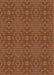 Patterned Orange Novelty Rug, pat2076