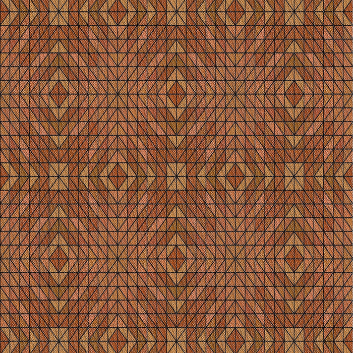 Patterned Orange Novelty Rug, pat2076