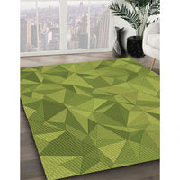 Patterned Pistachio Green Rug, pat2077brn