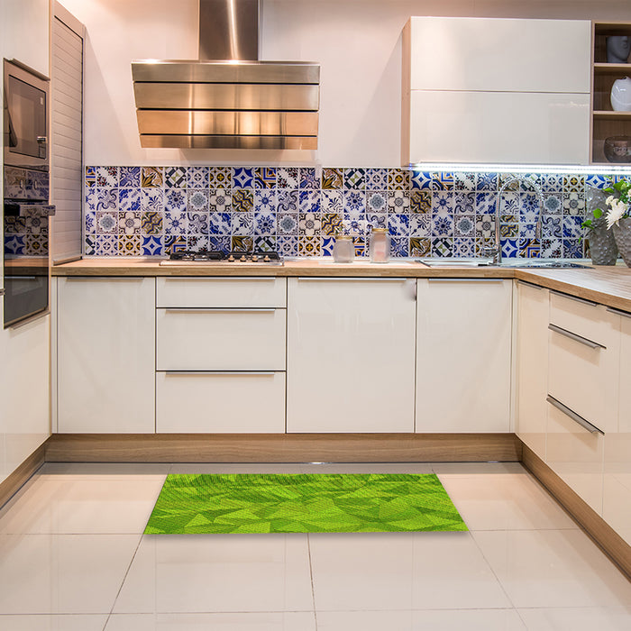 Machine Washable Transitional Dark Lime Green Rug in a Bedroom, wshpat2077yw