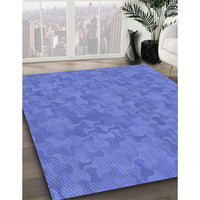 Patterned Sky Blue Rug, pat2078blu