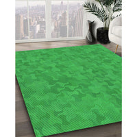 Patterned Lime Green Rug, pat2078grn