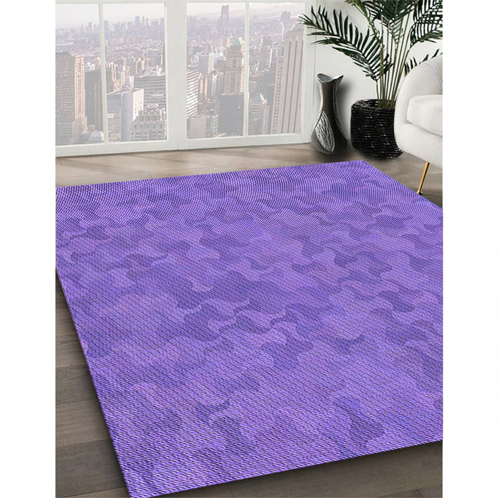 Patterned Purple Mimosa Purple Rug in Family Room, pat2078pur