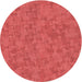 Square Patterned Red Rug, pat2078rd