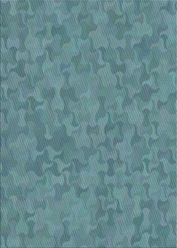 Patterned Blue Novelty Rug, pat2078