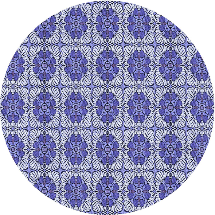 Square Patterned Blue Rug, pat2079blu