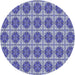 Square Patterned Blue Rug, pat2079blu