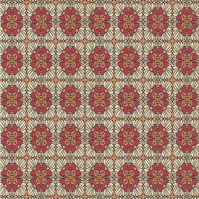 Round Patterned Brown Sugar Brown Rug, pat2079brn