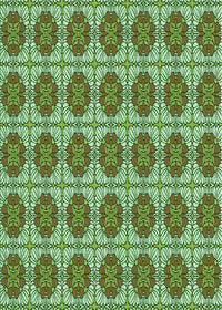 Machine Washable Transitional Army Green Rug, wshpat2079grn