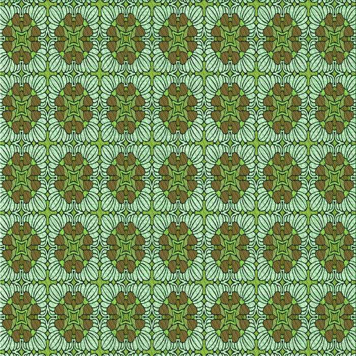 Round Patterned Army Green Rug, pat2079grn