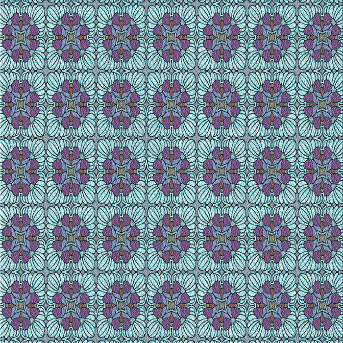 Round Patterned Sky Blue Rug, pat2079lblu