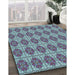 Patterned Sky Blue Rug in Family Room, pat2079lblu