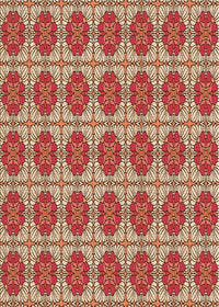 Machine Washable Transitional Tomato Red Rug, wshpat2079org