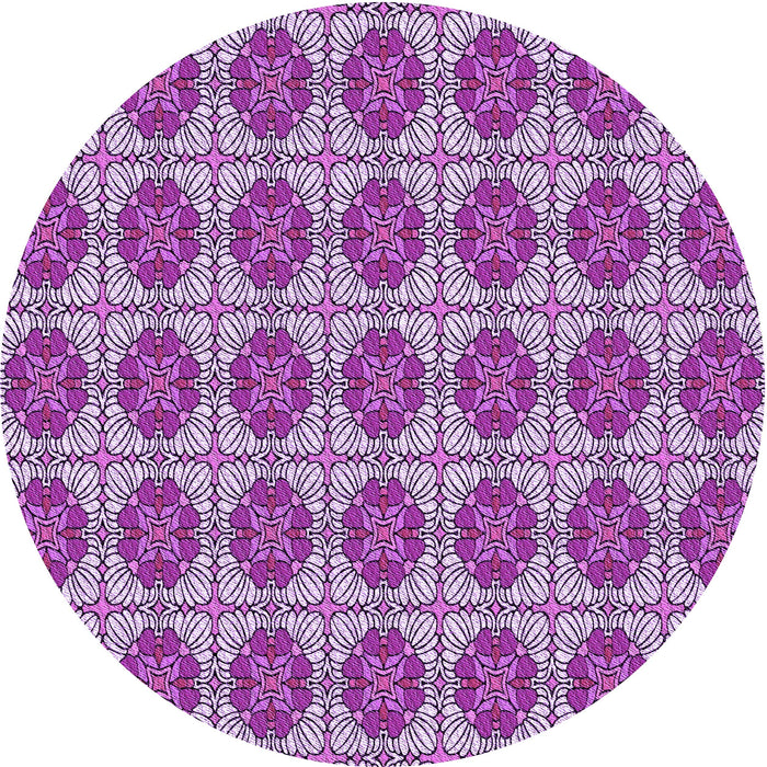Square Patterned Dark Magenta Purple Rug, pat2079pur