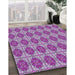 Patterned Dark Magenta Purple Rug in Family Room, pat2079pur