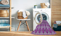 Machine Washable Transitional Dark Magenta Purple Rug in a Washing Machine, wshpat2079pur