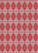 Machine Washable Transitional Red Rug, wshpat2079rd