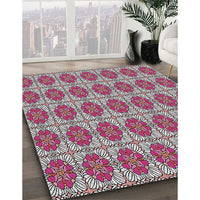 Patterned Dark Raspberry Purple Novelty Rug, pat2079