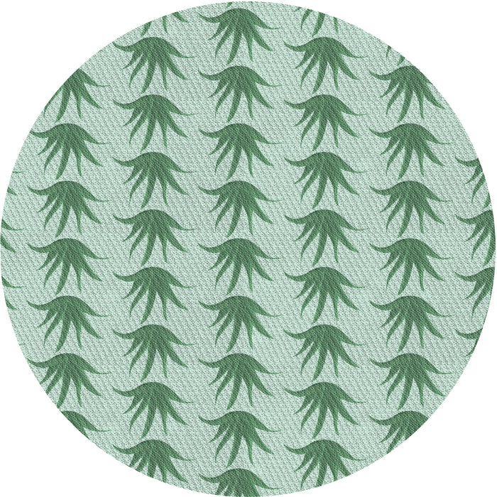 Sideview of Patterned Forest Green Novelty Rug, pat207